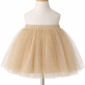 H&M Girls' Sparkle Tulle Skirt in Champagne